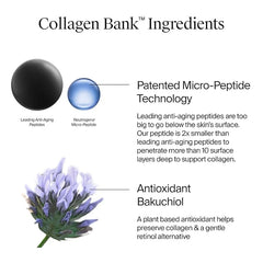 Neutrogena Collagen Bank Face Moisturizer, Daily Anti-Aging Face & Neck Firming Collagen Cream, Bakuchiol & Micro-Peptides Face Lotion, Support Skin’s Natural Collagen for Visibly Plump Skin, 2 fl. oz