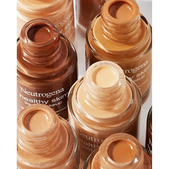 Neutrogena Healthy Skin Liquid Foundation Makeup with Broad Spectrum SPF 20 Sunscreen, Lightweight, Medium Coverage Makeup with Sunscreen and Pro-Vitamin B5, Natural Beige 60, 1 fl. oz